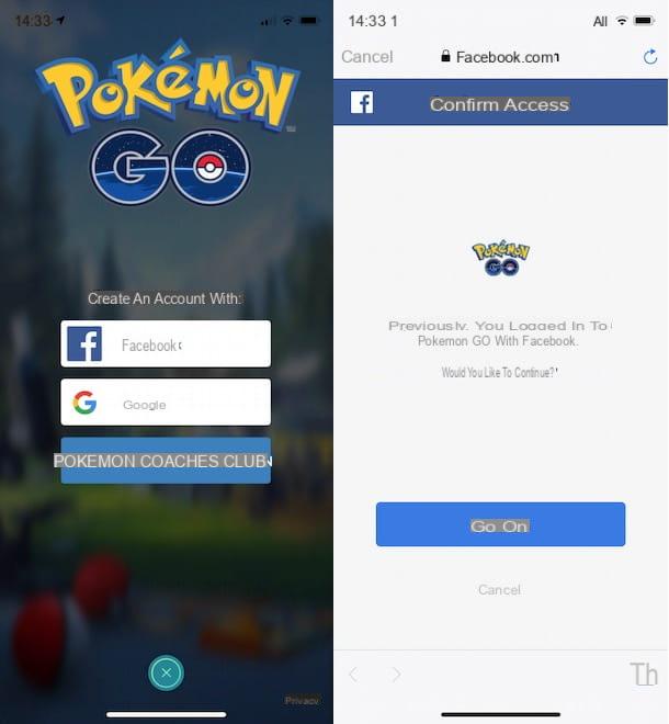 Come access to Pokémon GO