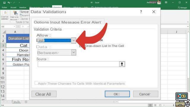 How to create a dropdown list in Excel?