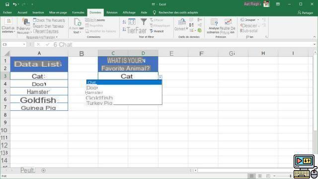 How to create a dropdown list in Excel?