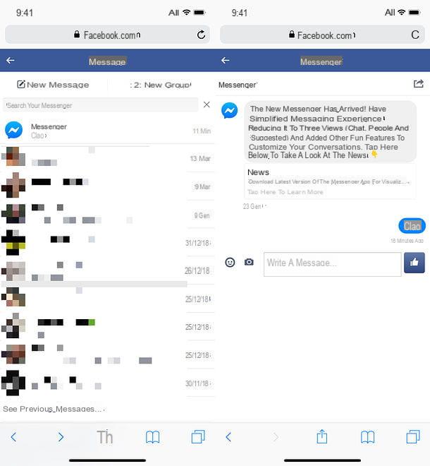 Cómo acceder a Messenger sin descargarlo