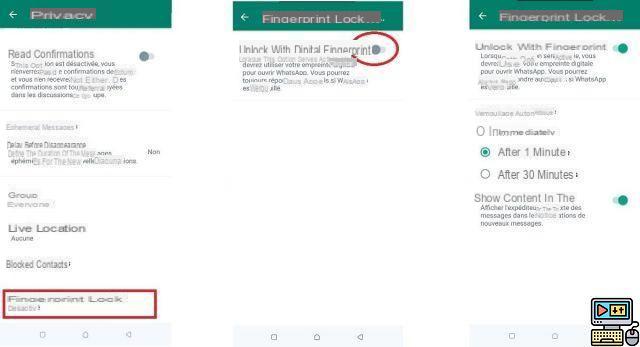 WhatsApp: how to activate fingerprint lock