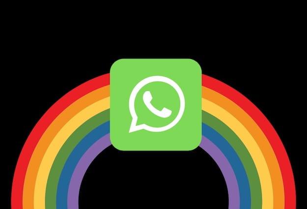 How to write rainbow on WhatsApp