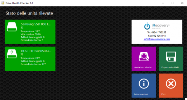 Check the health of hard drives and SSDs