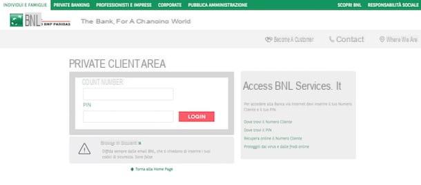How to access the online current account