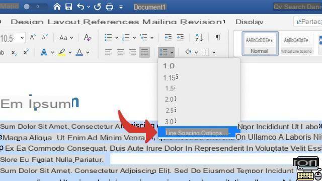 Como alterar o espaço entre as linhas no Word?