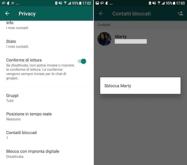 How to delete a blocked contact on WhatsApp