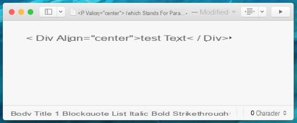 Como centralizar o texto HTML