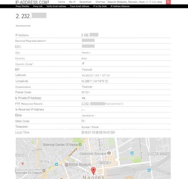 How to locate an IP address