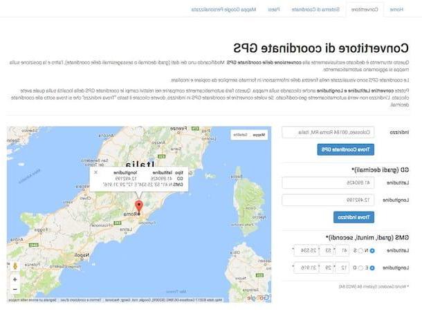 Como converter coordenadas GPS