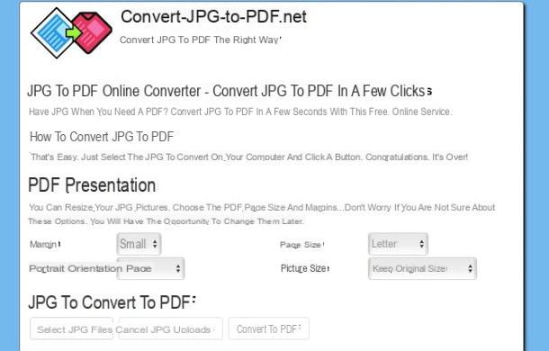 Convertir JPG en PDF