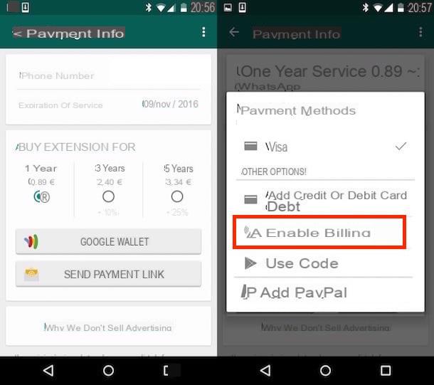 How to pay for WhatsApp with TIM