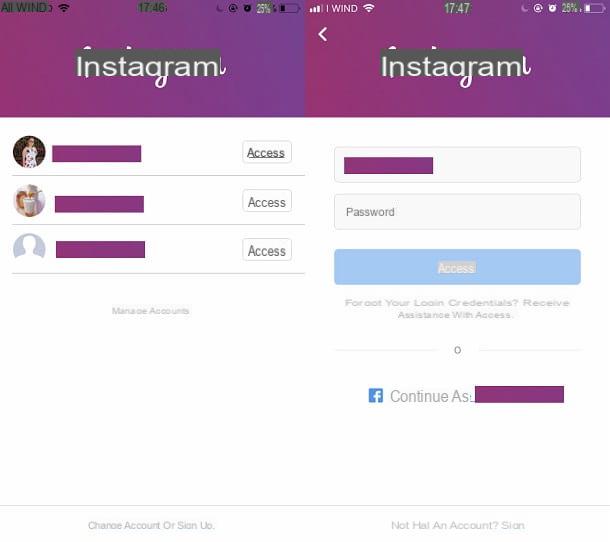 How to enter an Instagram profile