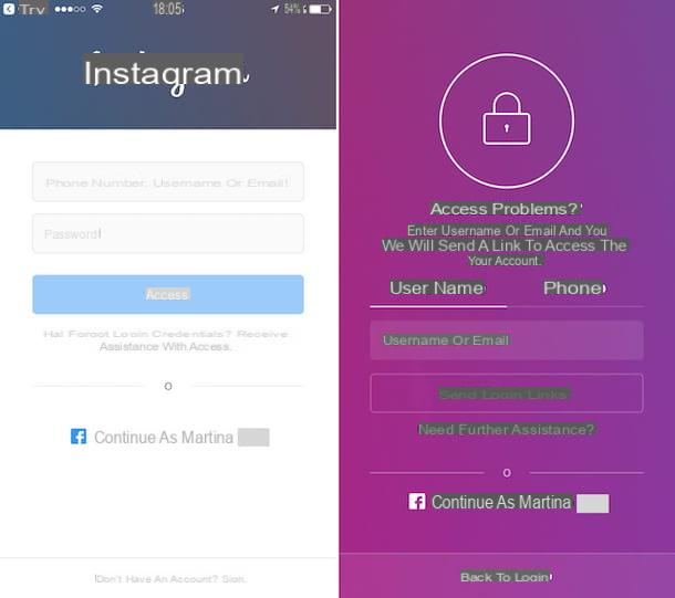 How to enter an Instagram profile