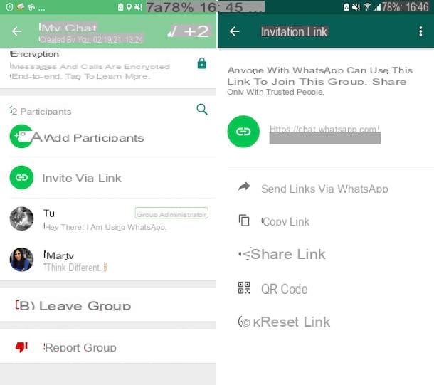 Comment envoyer un lien vers un groupe WhatsApp