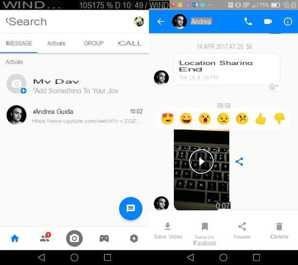 Como partilhar vídeos do Messenger para o WhatsApp