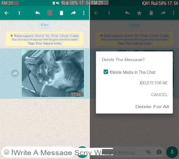 Comment supprimer les photos envoyées sur WhatsApp