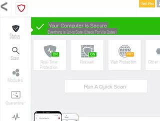 The lightest Antivirus, free and without advertising and unnecessary components