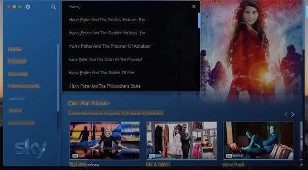 How to search for a movie on Sky