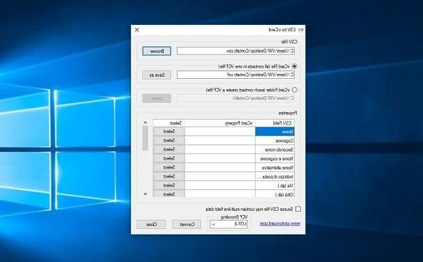 Como converter CSV para vCard