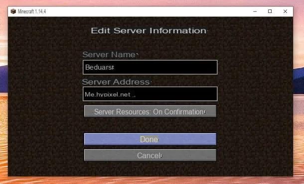 How to enter the Hypixel server