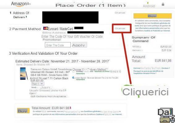 Amazon: how to pay for your order in 4 installments by Credit Card