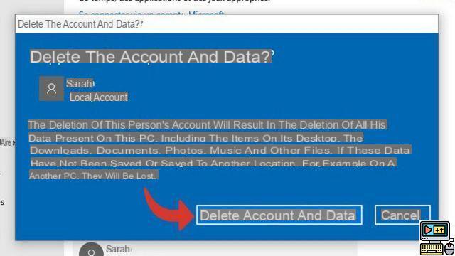 How to create or delete a user account on Windows 10?