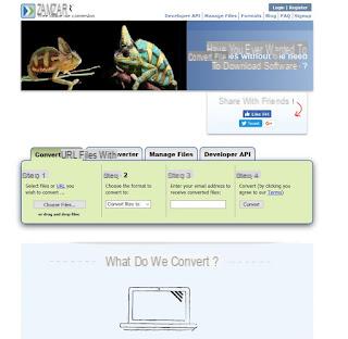 Zamzar Sitios para crear archivos PDF gratis