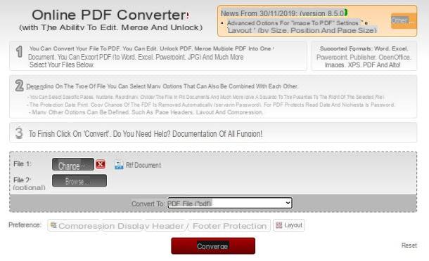 How to convert RTF to PDF