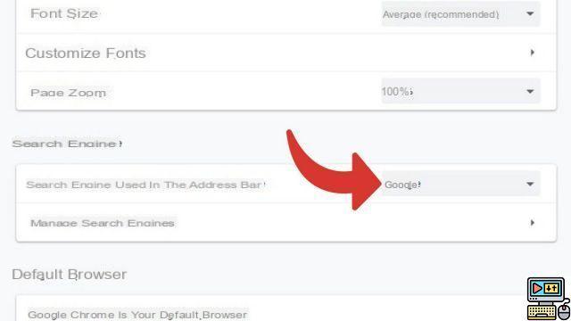 How to change the search engine on Google Chrome?