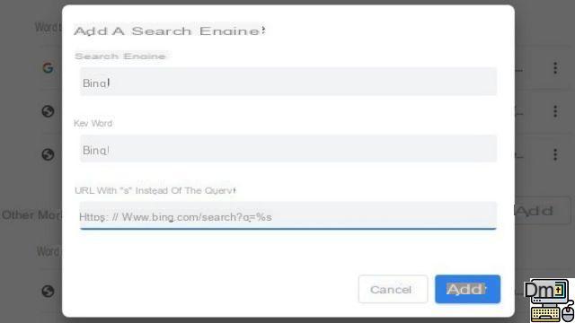 How to change the search engine on Google Chrome?