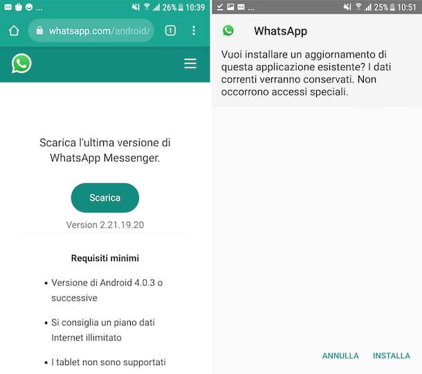 Cómo actualizar WhatsApp