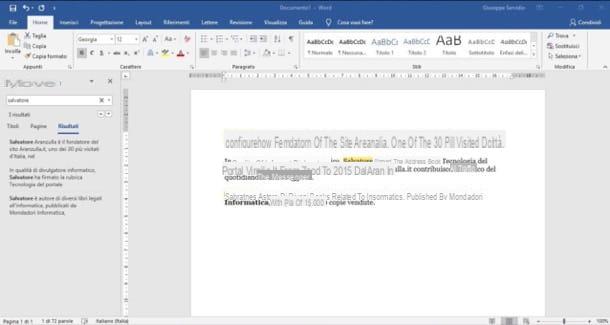 How to search for a word in Word