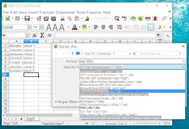 Como converter ODS para XLS