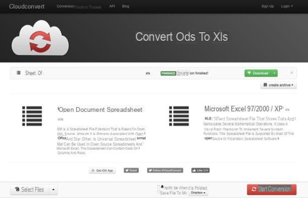 Como converter ODS para XLS