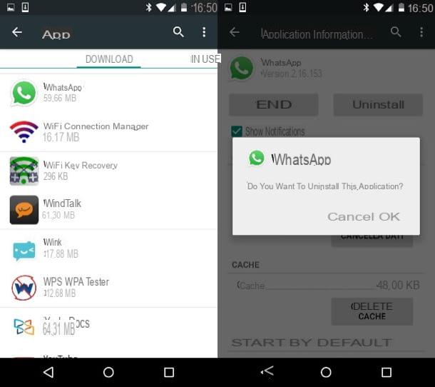 Cómo desinstalar WhatsApp