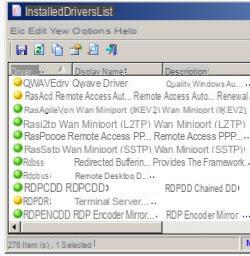 Veja a lista de drivers instalados no PC