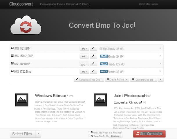 Como converter arquivos BMP para JPG