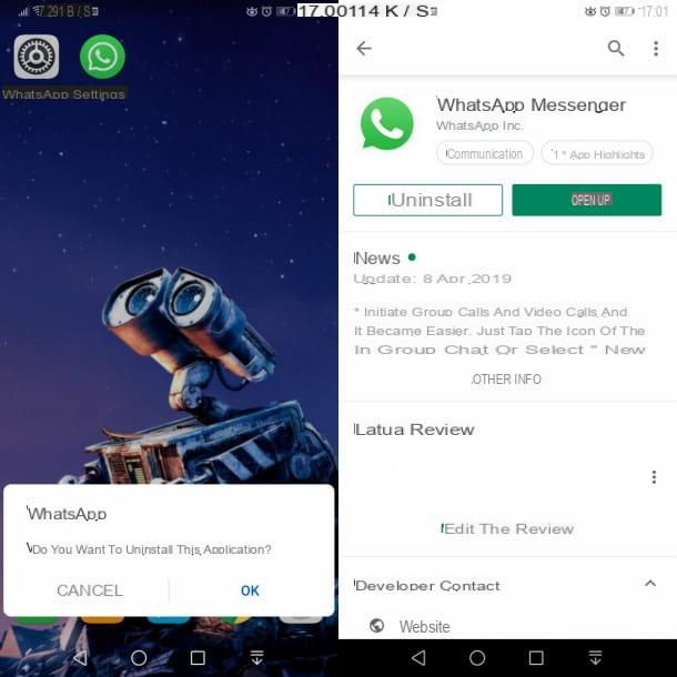 How to restart WhatsApp