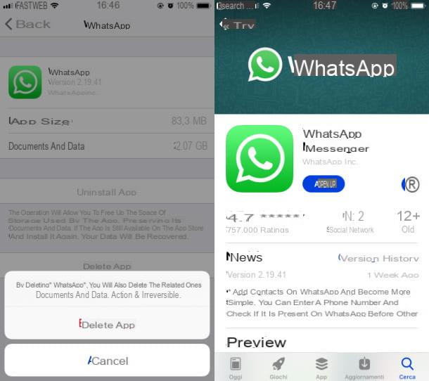 Como reiniciar o WhatsApp