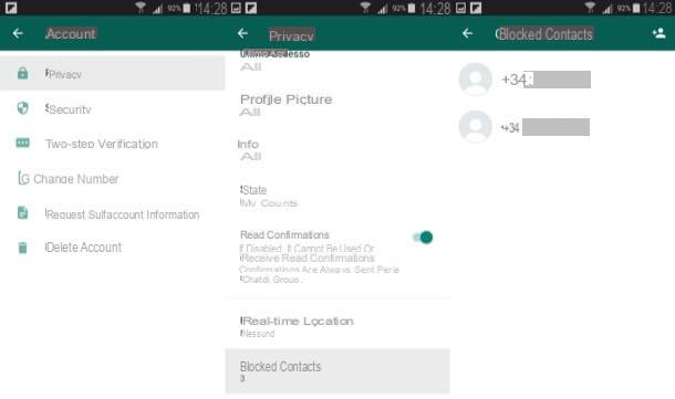 How to see blocked numbers on WhatsApp