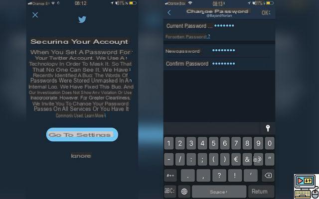 Twitter asks its users to change their password because of a security breach!