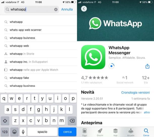 How to put WhatsApp