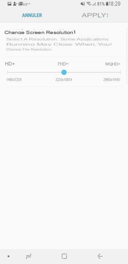 Galaxy S9: cómo aumentar la definición de la pantalla