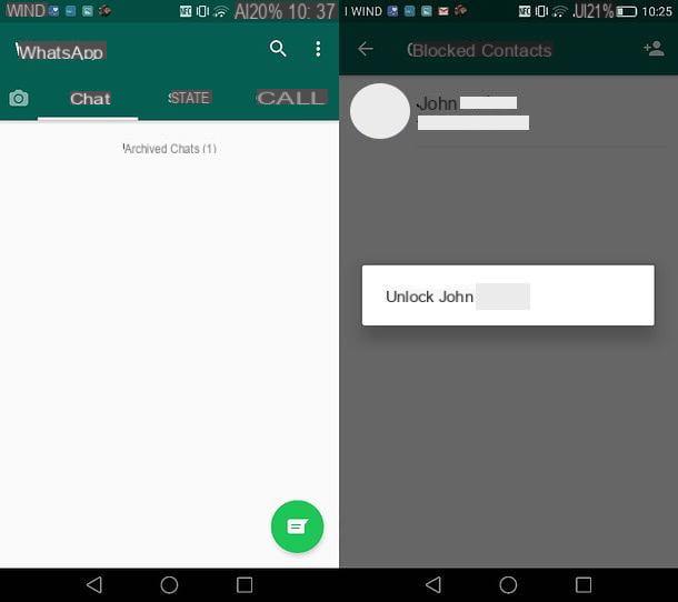 Cómo desbloquear contactos de WhatsApp