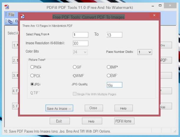 How to convert PDF to JPEG