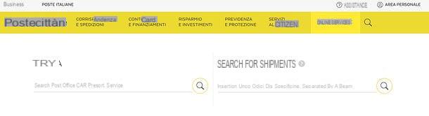 How to search for Poste parcel