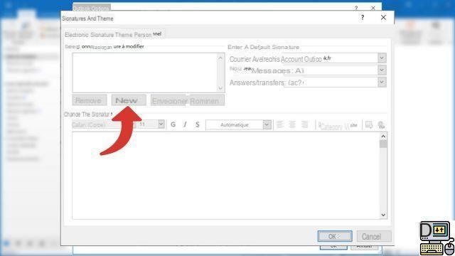 How to add a signature automatically at the end of his e-mail in Outlook?