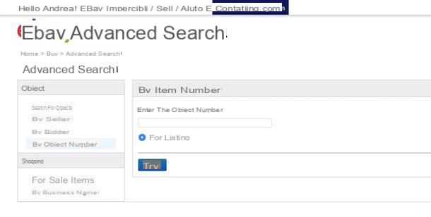 Cómo buscar un vendedor en eBay